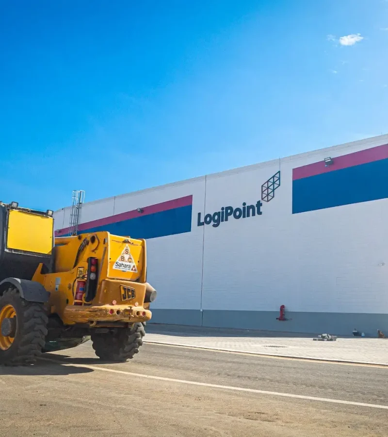 SBC telehandler at the LogiPoint cold store site, MODON Jeddah